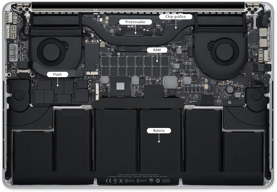 MacBook Pro interior with 15-inch Retina display