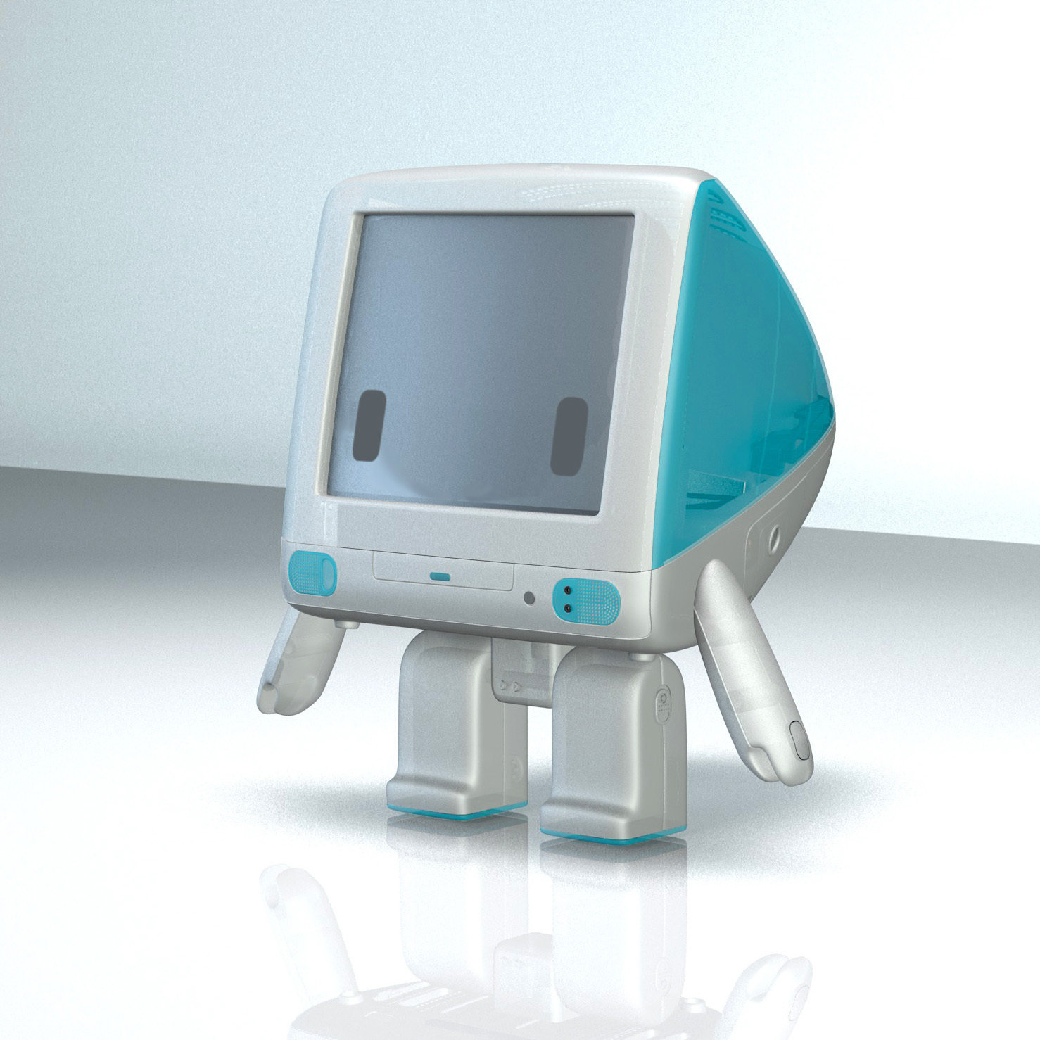 Designer uses iMac G3 design to create adorable toy robots