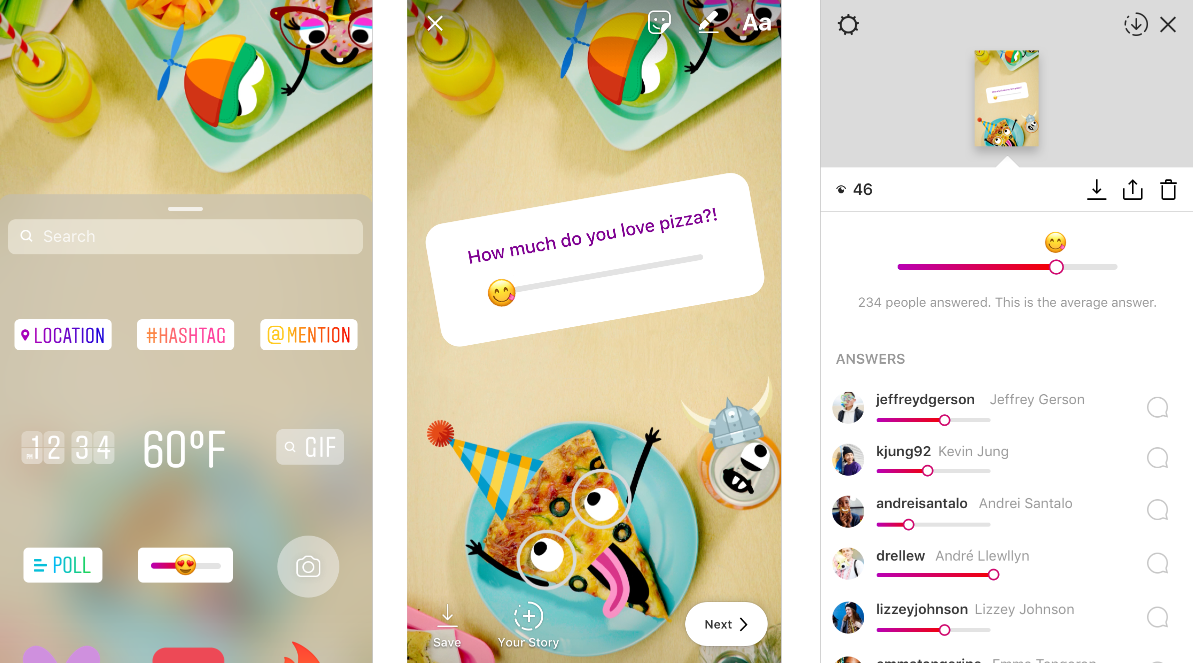 New Instagram Emoji Sliders feature