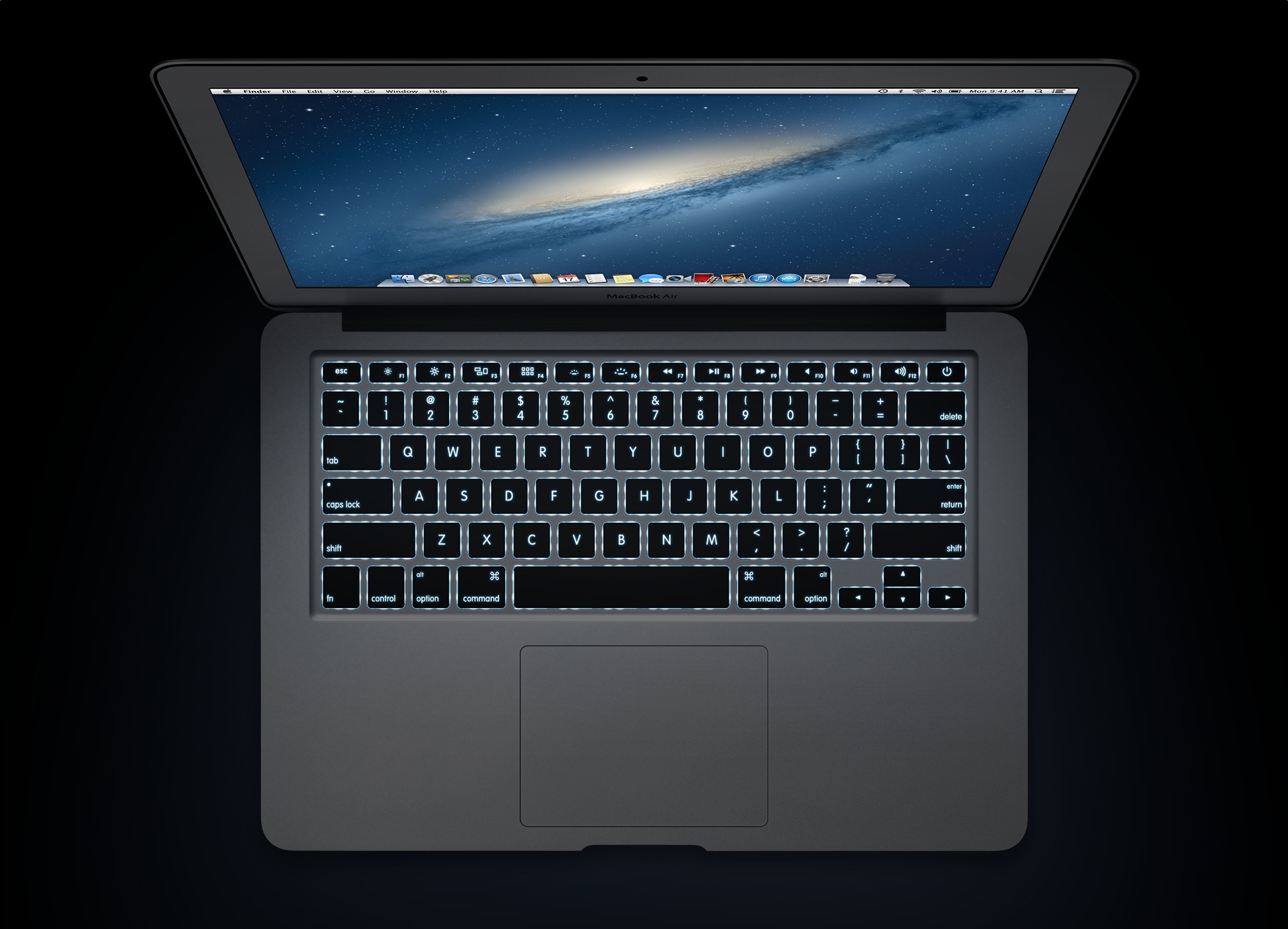 MacBook Air with backlit keyboard