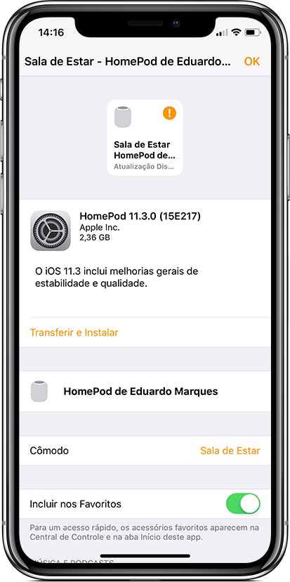 audioOS (HomePod 11.3.0) on iPhone X