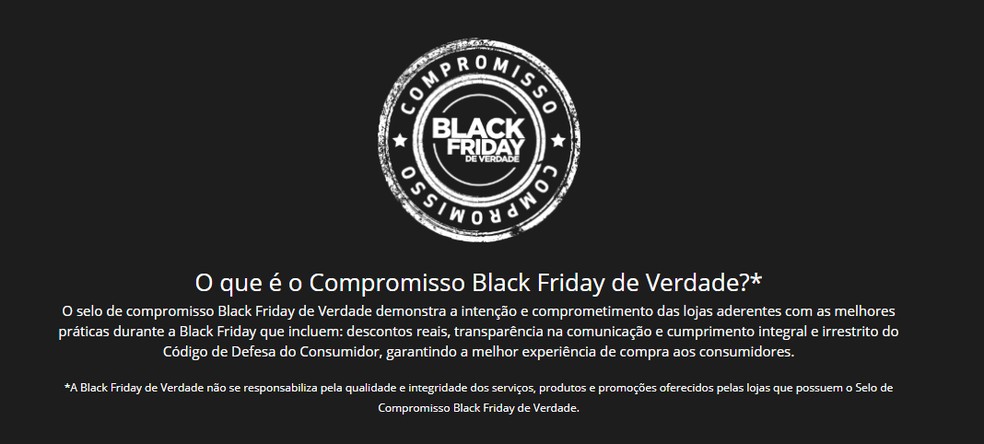 Truth Black Friday Commitment Seal ensures that store offers real discounts Photo: Reproduo / Truth Black Friday