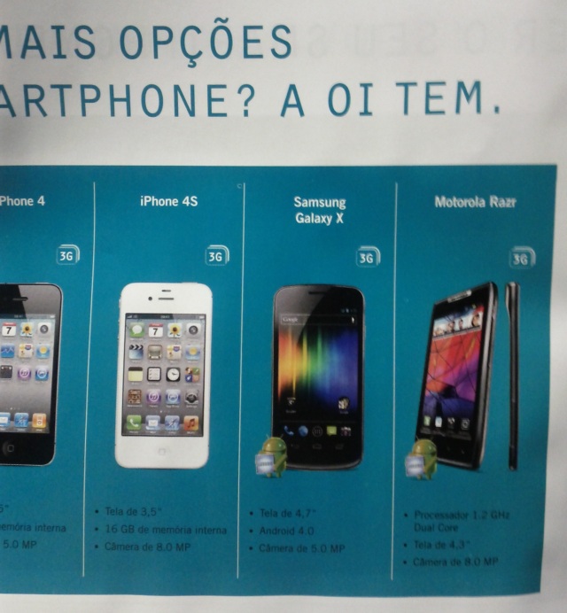 Samsung Galaxy X appears in Oi brochure