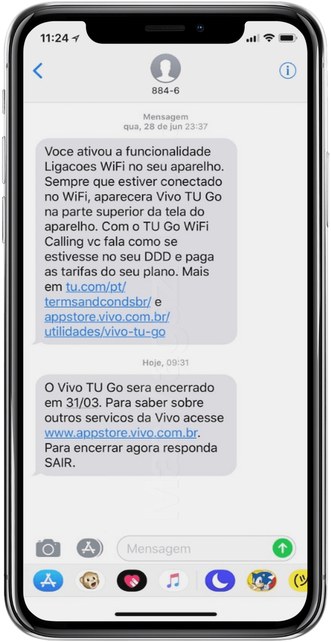 End of Vivo TU Go on an iPhone X