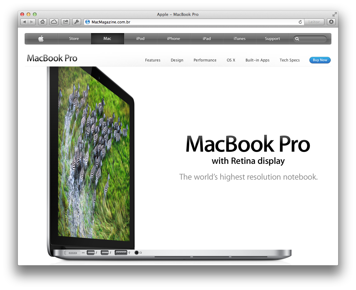 MacBook Pro slogan with Retina display