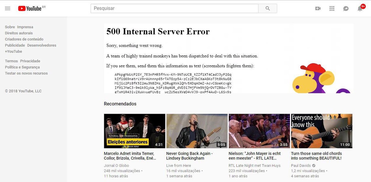 YouTube offline: website crashes and stops playing videos | Internet