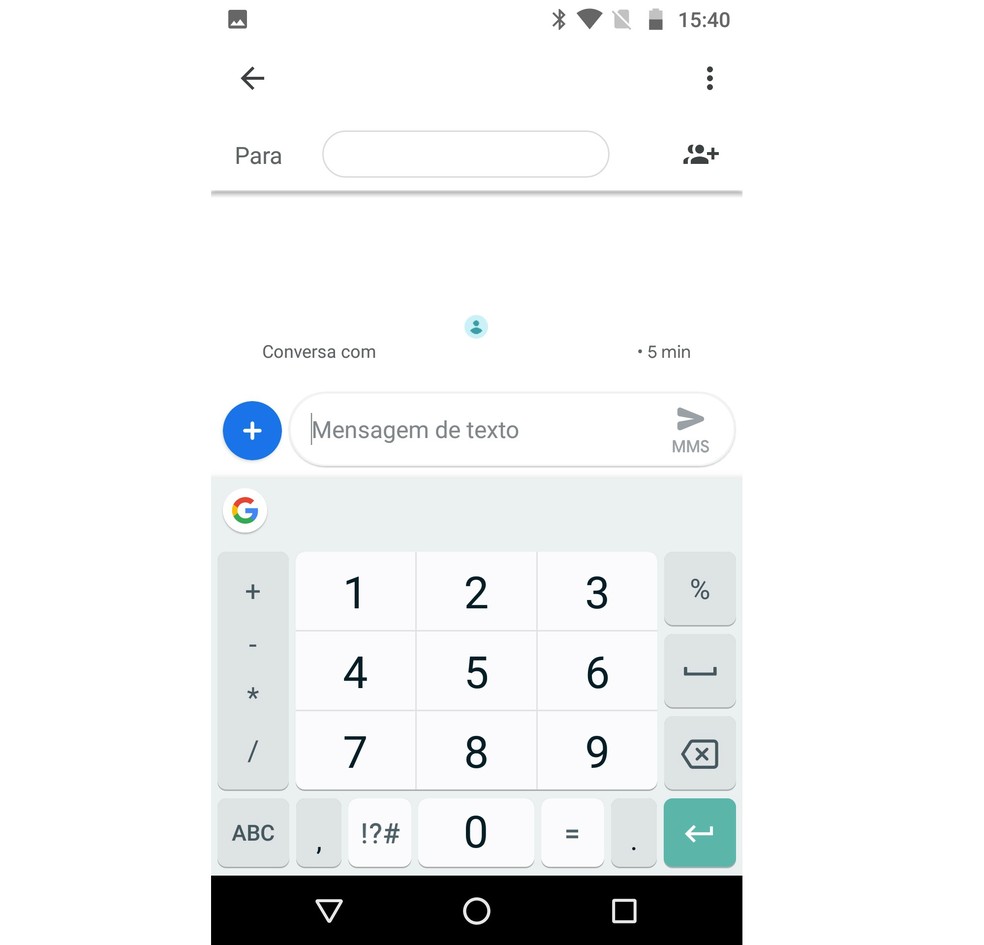 Android devices can activate the numeric keypad whenever they want Photo: Reproduo / Rodrigo Fernandes