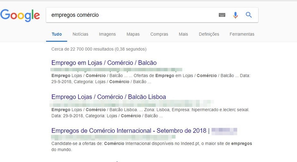 Google helps you find jobs more easily Photo: Reproduo / Taysa Coelho