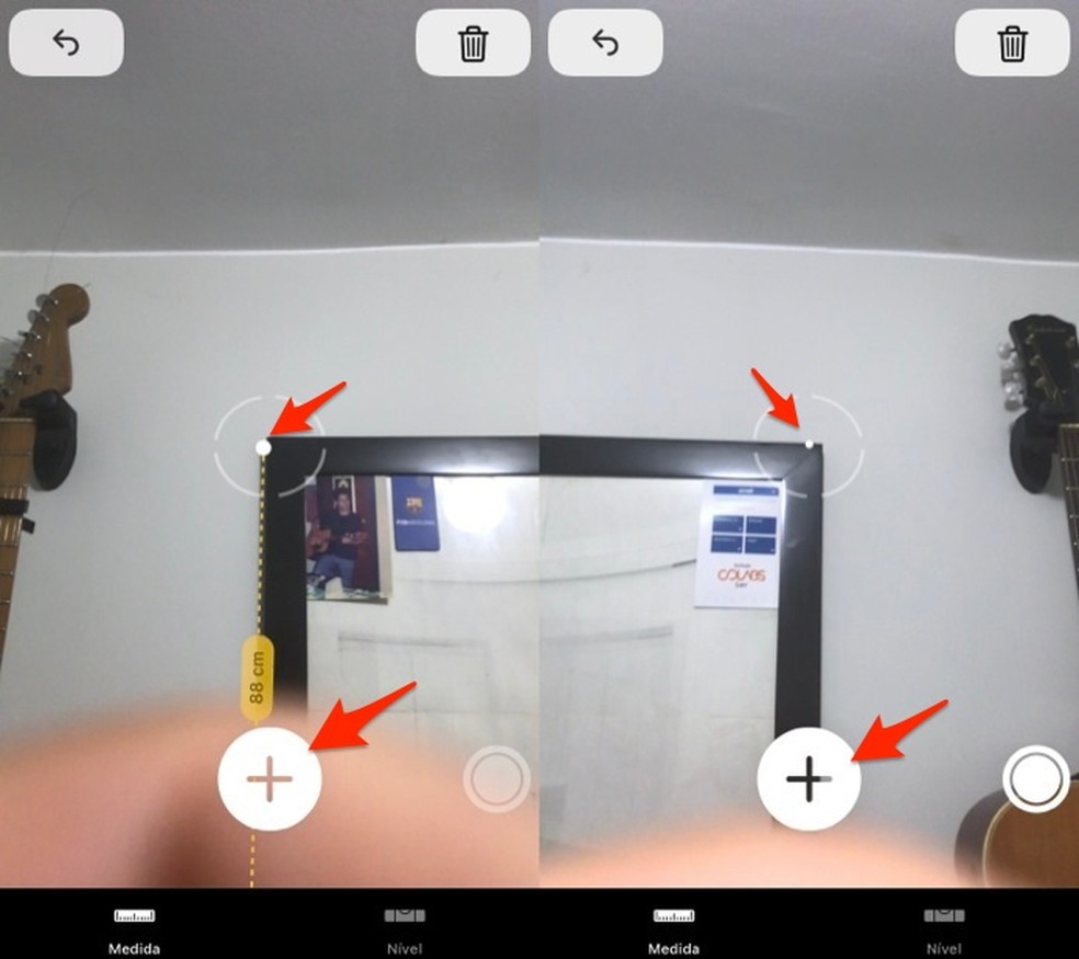 Linking points to measure objects in the Measure app on iOS 12 Photo: Reprouo / Marvin Costa