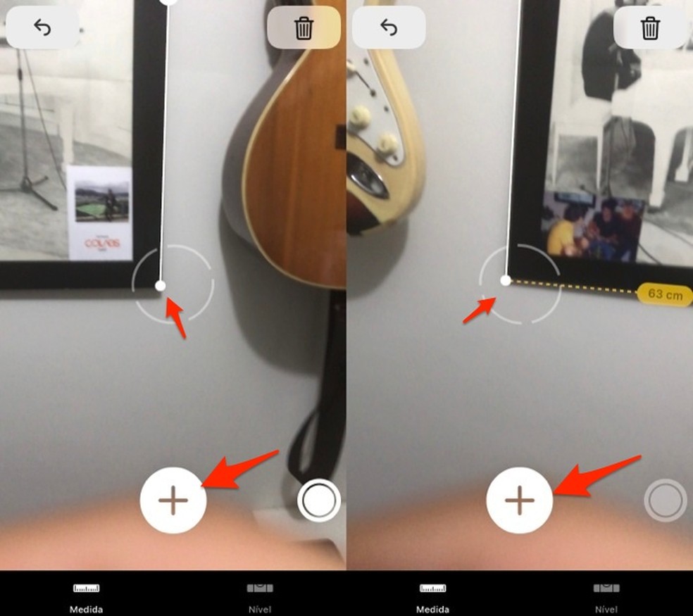 When to finish measuring an object with the new iOS 12 Measure app Photo: Reproduo / Marvin Costa