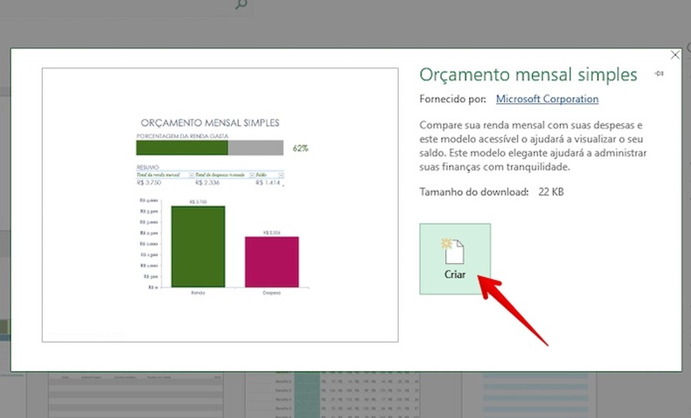 Download ready-to-use financial spreadsheet templates through Excel Photo: Reproduo / Helito Bijora