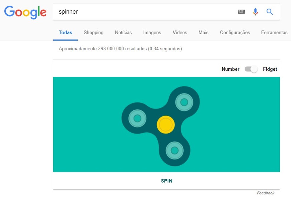 Google has infinite fidget spinner on the platform Photo: Reproduo / Rodrigo Fernandes
