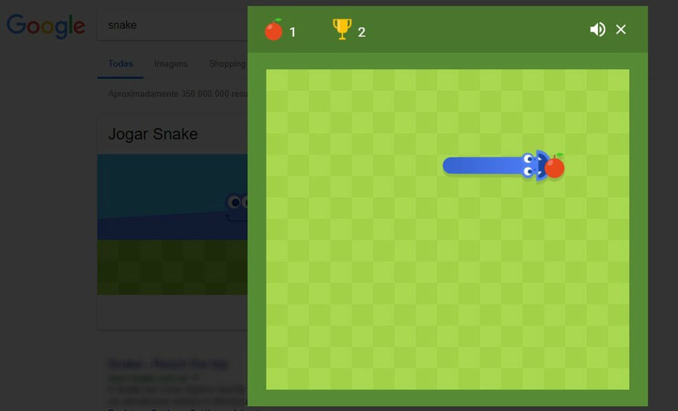 Google has its own version of the game Snake hidden in the search Photo: Reproduo / Rodrigo Fernandes