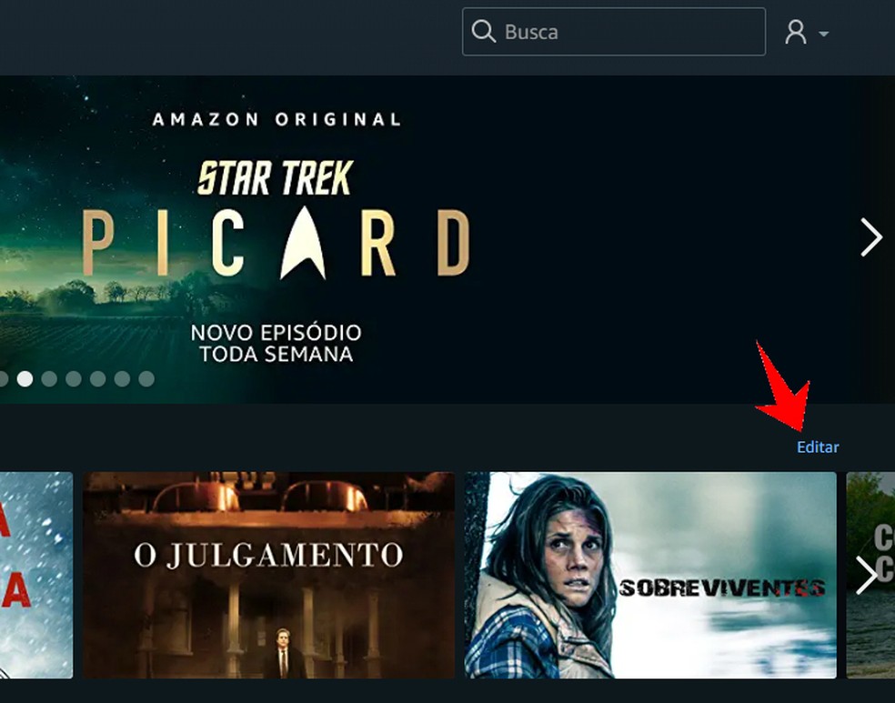 Amazon Prime Video allows editing the list of films and series watched Photo: Reproduo / Rodrigo Fernandes