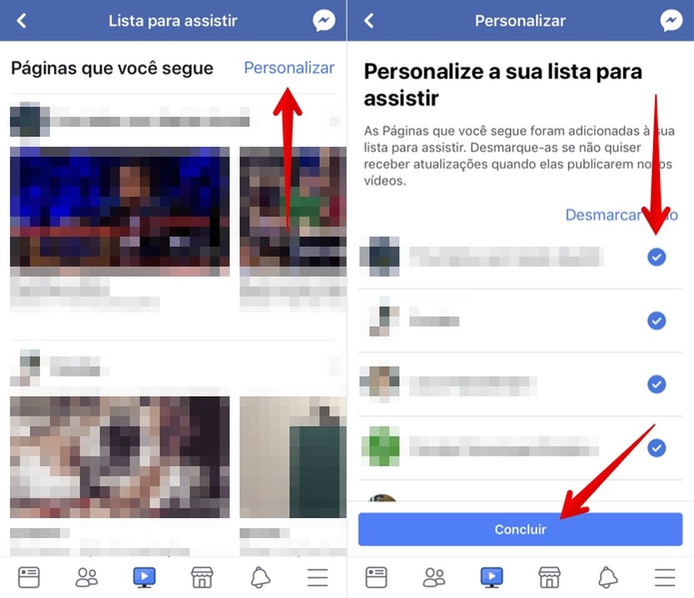 Customizing pages displayed on Facebook Watch Photo: Reproduo / Helito Bijora