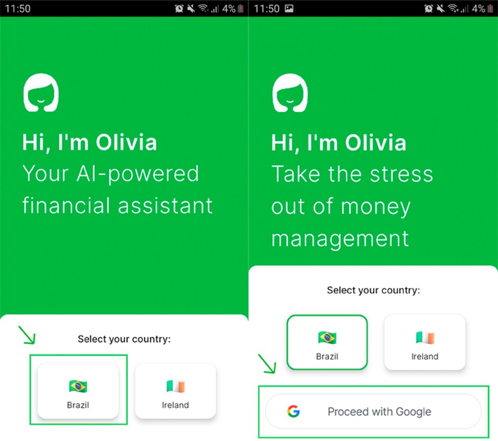 To use Olivia, I need to log in with the Gmail account Photo: Reproduo / Graziela Silva