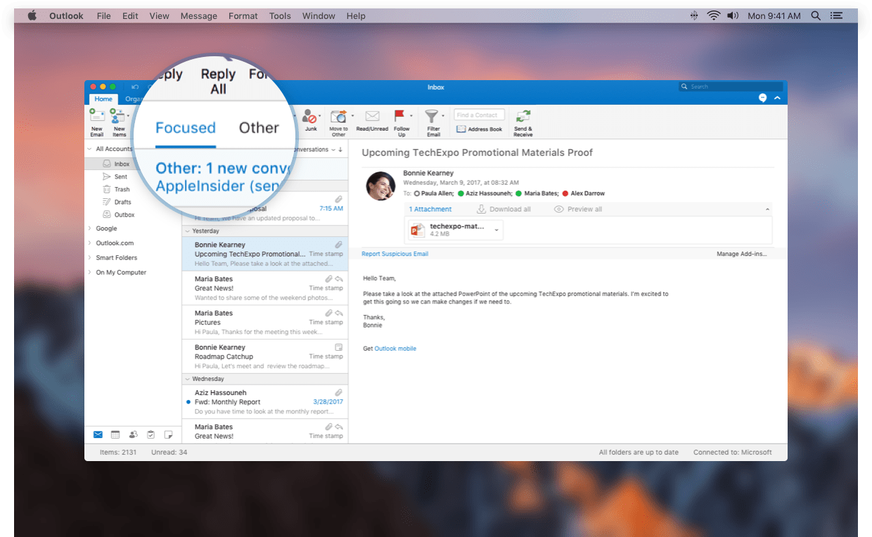 Preview of Outlook for Mac with support for Google Calendar and Contacts
