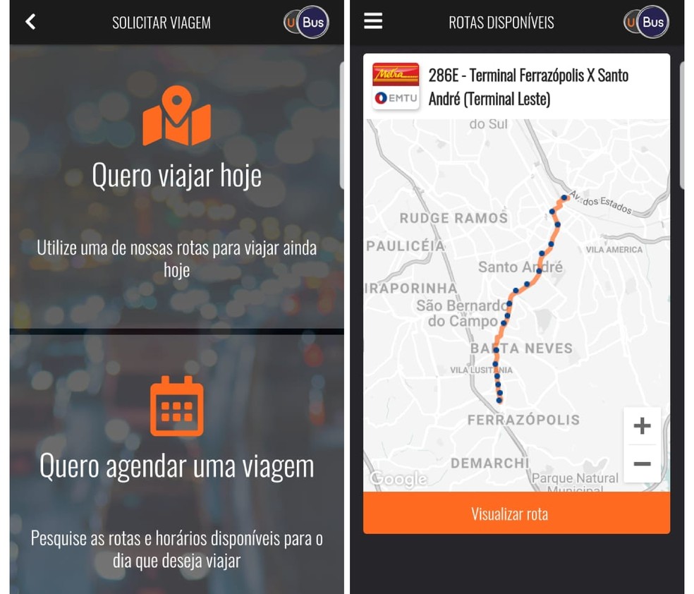 UBus known as the "Uber of buses" and allows you to buy bus tickets online Photo: Reproduo / Emanuel Reis