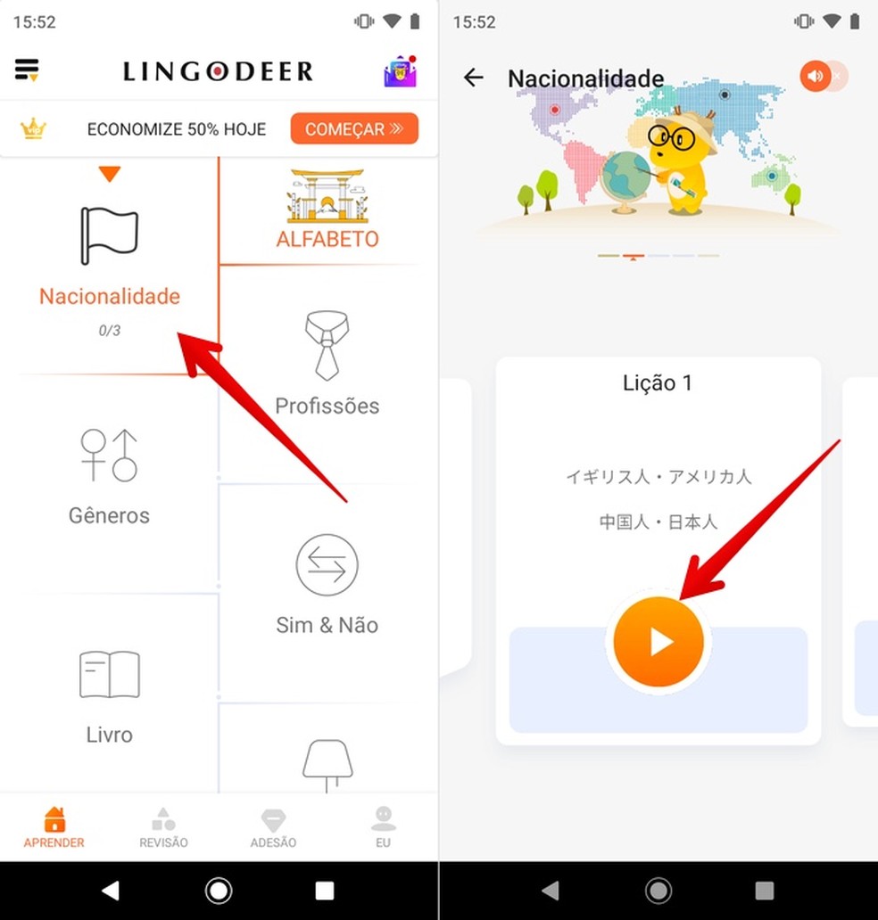App brings Japanese course to learn by cell phone Photo: Reproduo / Helito Beggiora