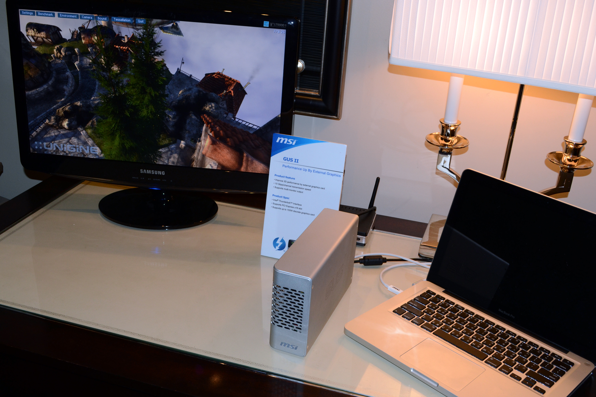 MSI demonstrates external GPU with Thunderbolt technology at CES 2012