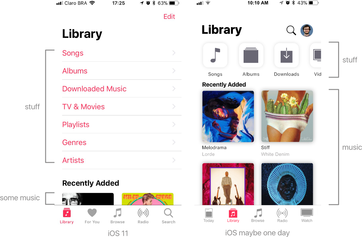 Concept of a new Apple Music, by Gustavo Gonalves