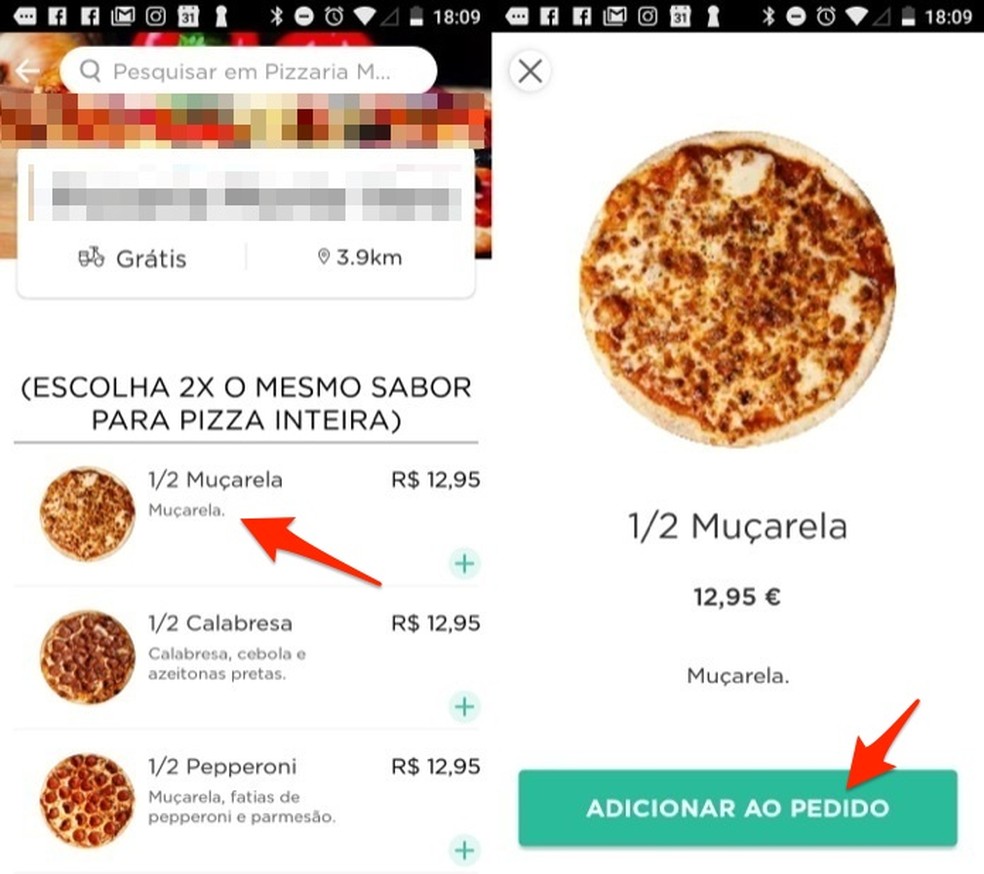 When to save a food order in the Glovo app Photo: Reproduo / Marvin Costa
