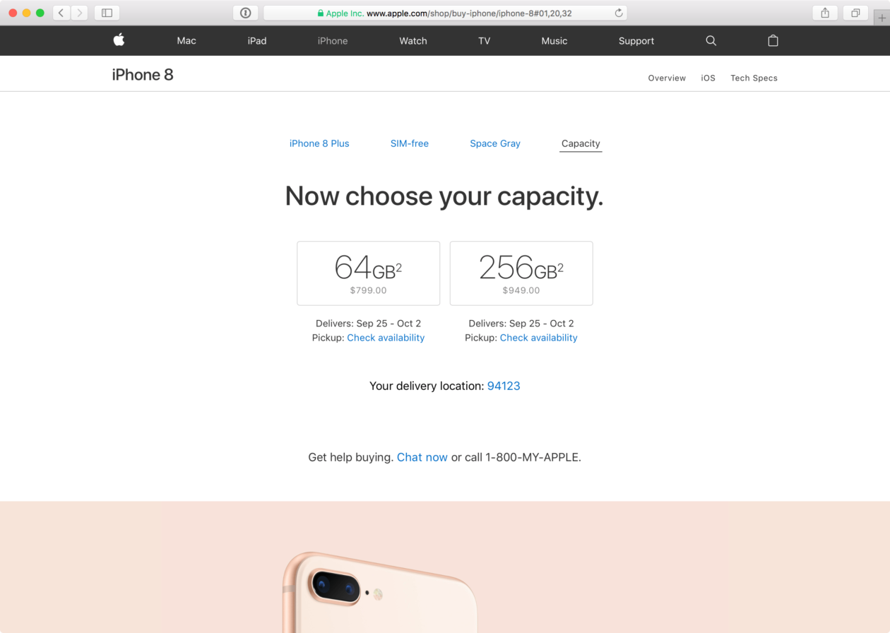 Pre-sale of iPhones 8/8 Plus, Apple Watches Series 3 and Apple TVs 4K starts smoothly, but shipping times are already increasing