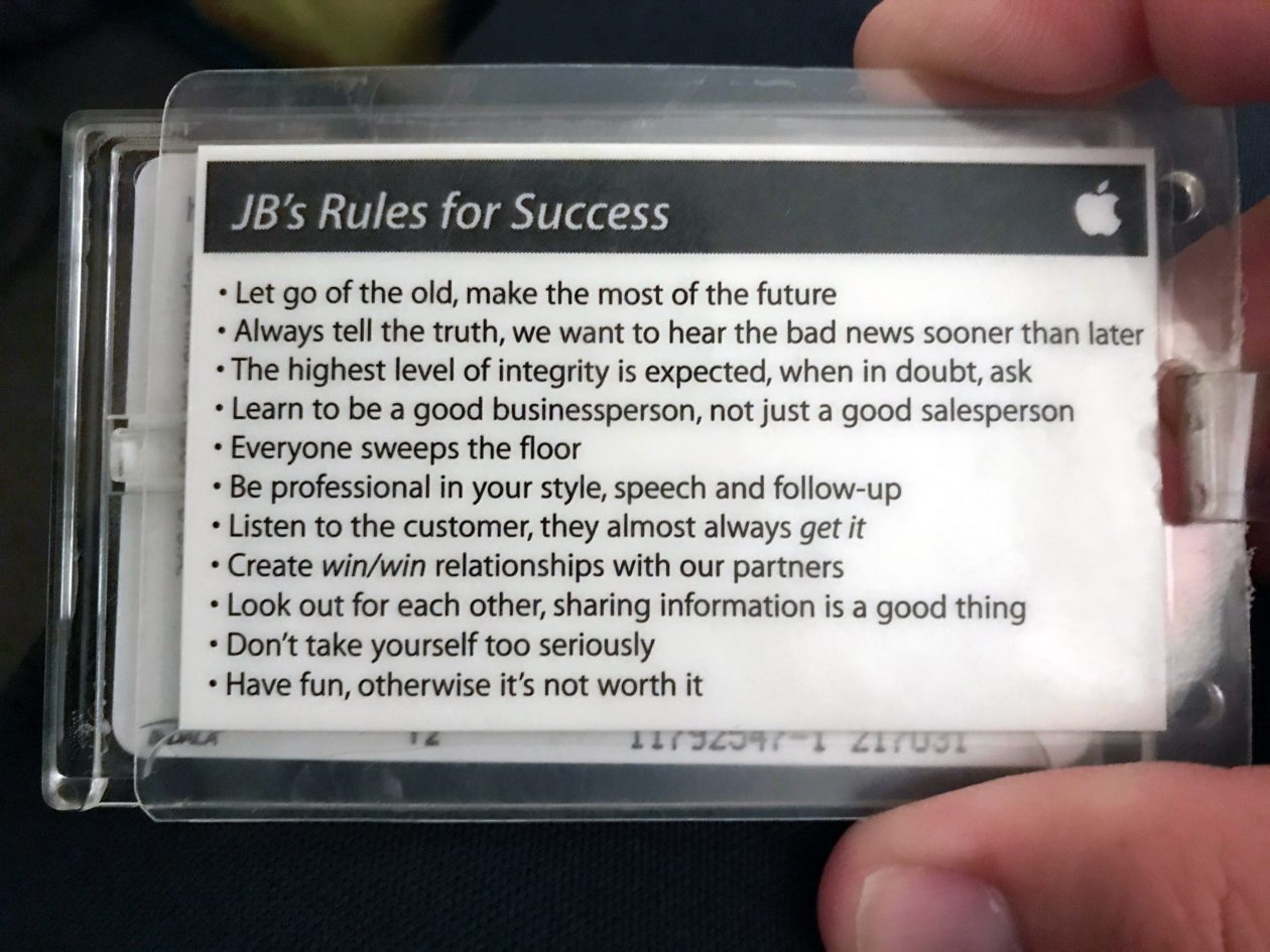 Former Apple employee shares “11 rules for success” he received from his boss