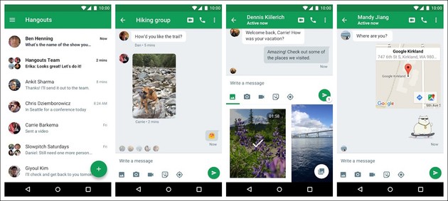 Instant messaging and video calling with Hangouts