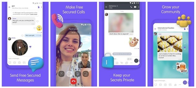 Instant messaging and video calling with Viber