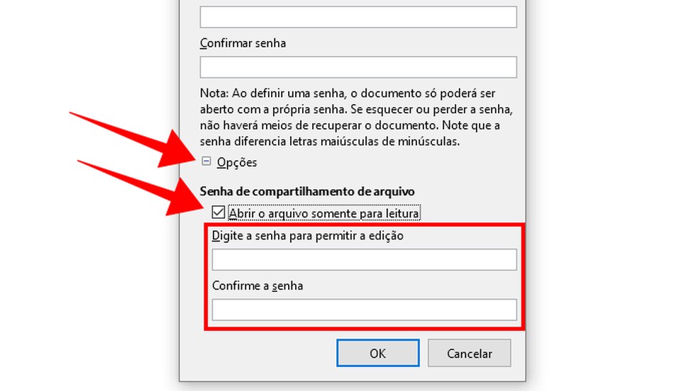 Release a LibreOffice document for viewing only Photo: Reproduo / Paulo Alves