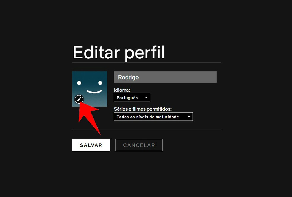 Edit the Netflix profile icon Photo: Reproduo / Rodrigo Fernandes