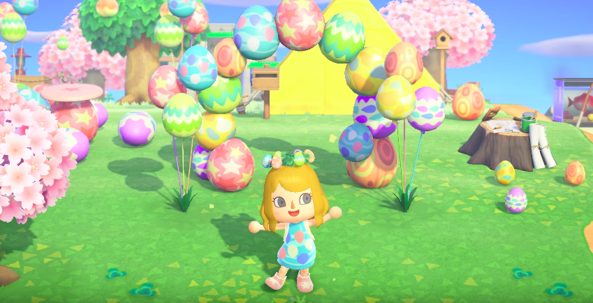 Easter event with eggs at Animal Crossing New Horizons