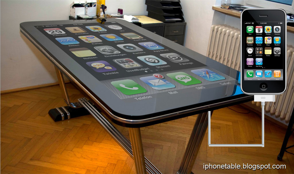 58-inch Table Connect connected to an iPhone, now on video