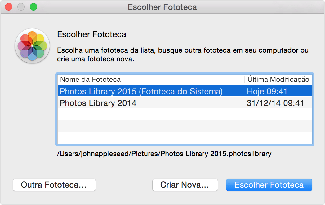 Choosing a Photos Library for OS X