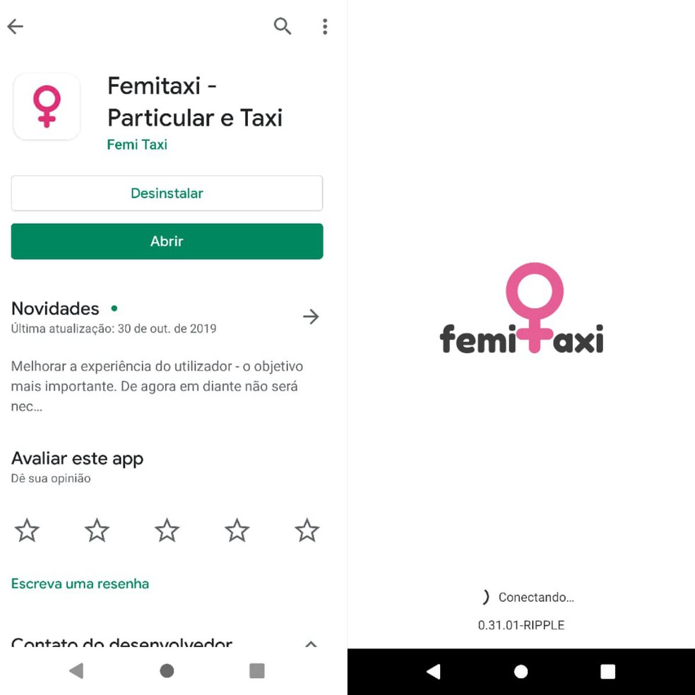 FemiTaxi was the first app launched with an exclusive service for women in Brazil Photo: Reproduo / Clara Fabro