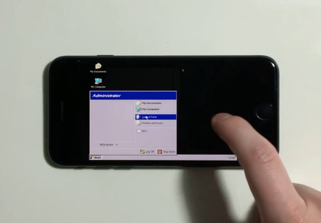 A YouTuber was so concerned with whether he could run Windows XP on an iPhone 7 that he didn't stop to ask himself if he should