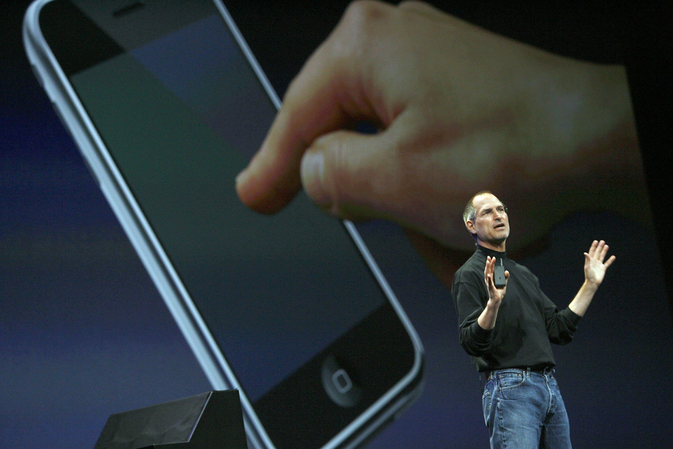 Steve Jobs presenting the iPhone in 2007