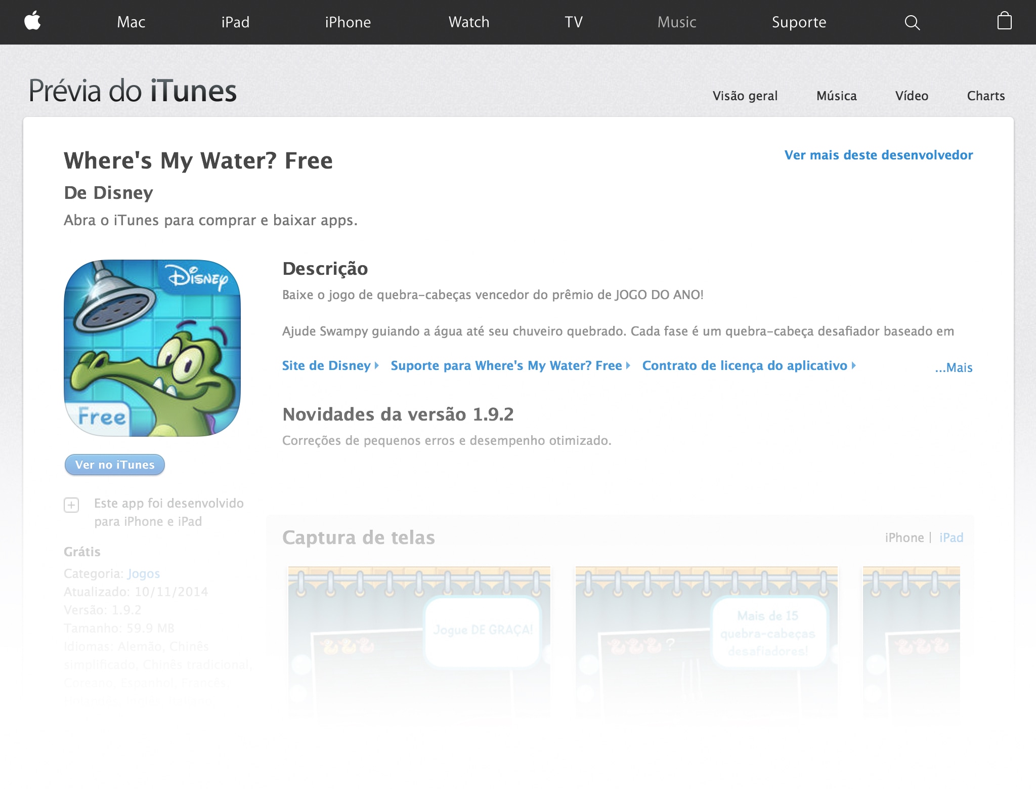 Where's My Water? Free on the App Store