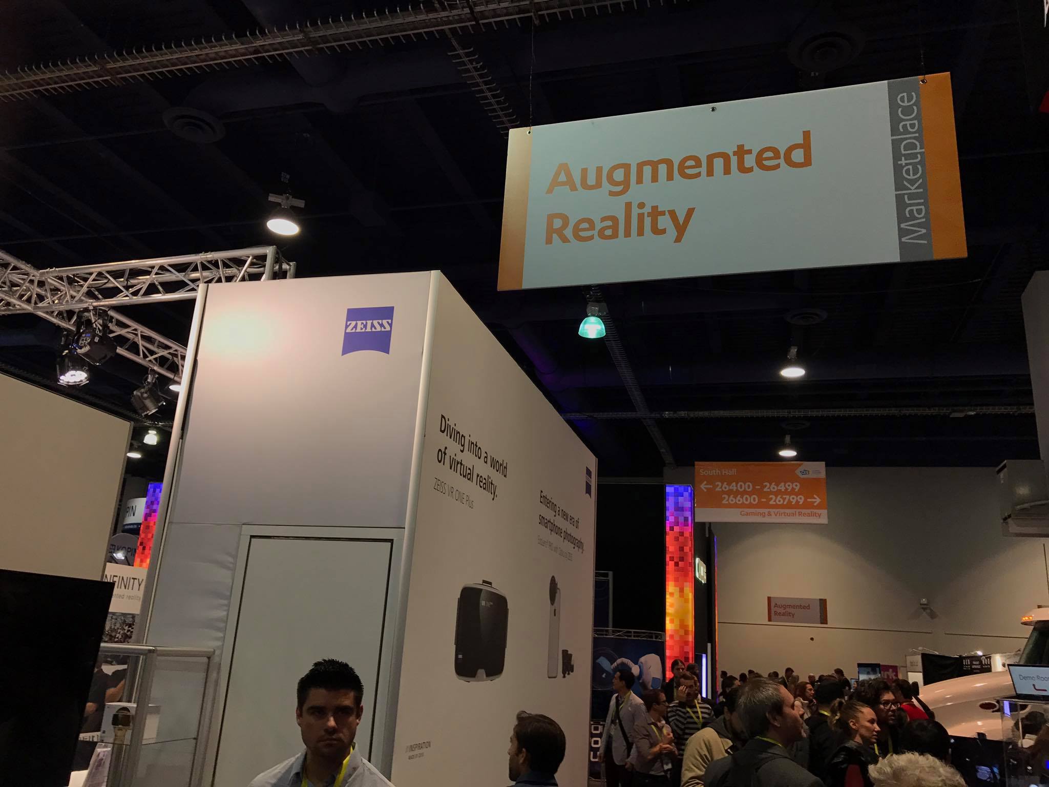 Carl Zeiss booth at CES 2017, in the area of ​​augmented reality