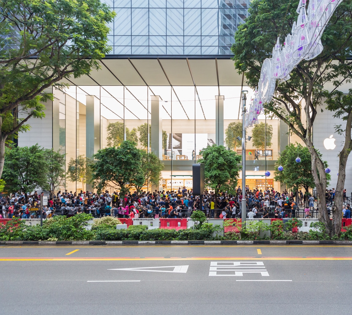 Launch of iPhone X - Apple Orchard Road in Singapore