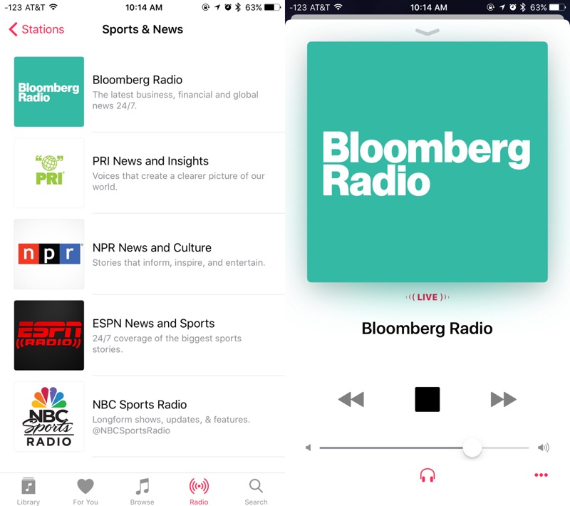 Bloomberg makes Apple Music radio available to 120 countries