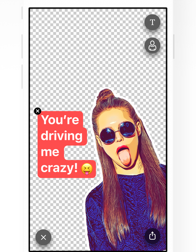 Create stickers from your own selfies with the Sticky AI app, from the same creators of Prisma