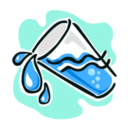 Splashy Water Tracker app icon - Drink more water, track daily water intake, hydration Get reminder