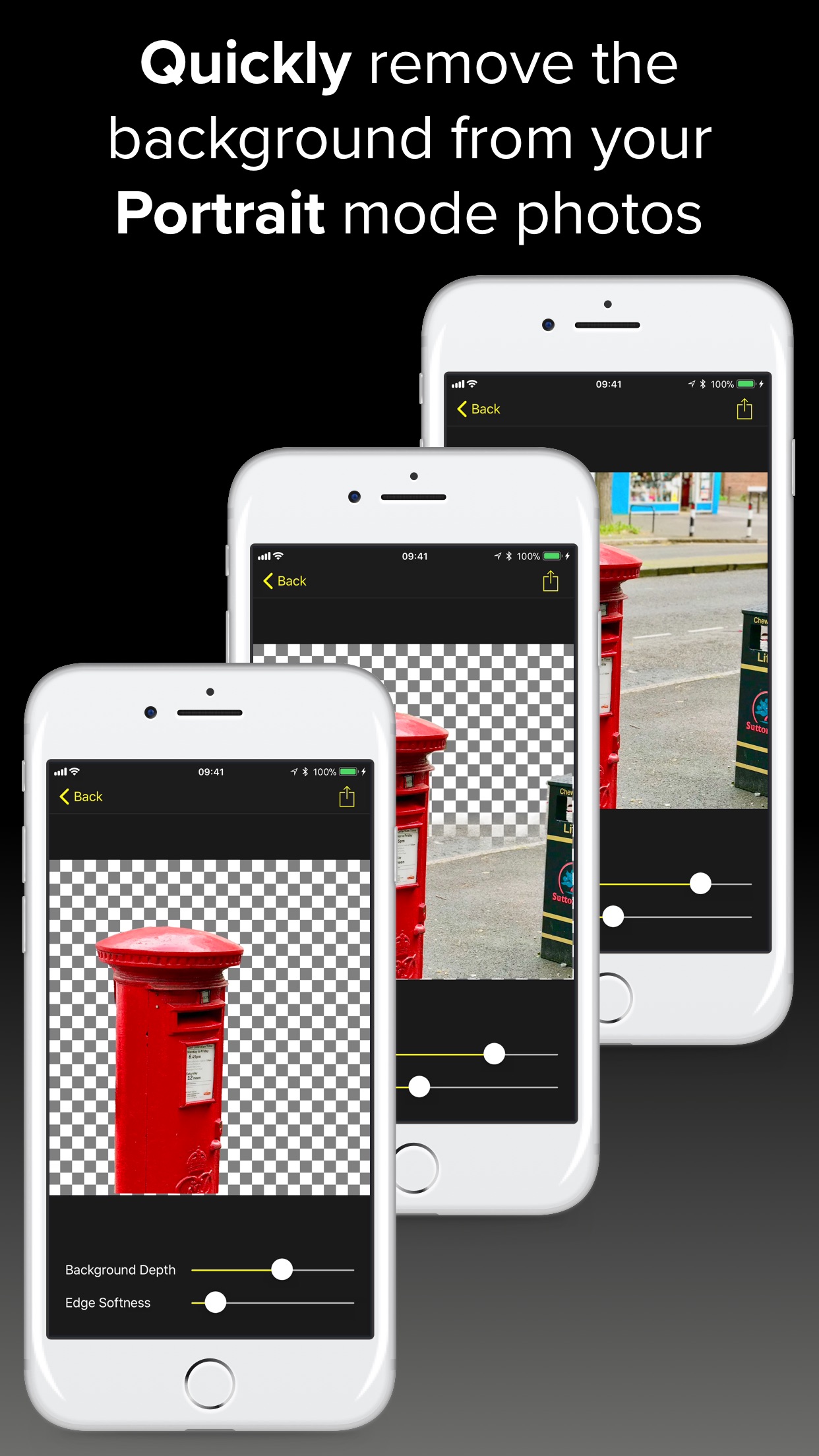 Depth Background Eraser app screenshot