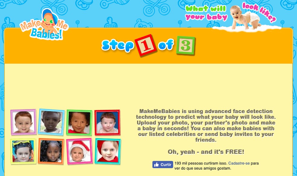 Make me Babies online test reveals how to be your child Photo: Divulgao / Make me Babies