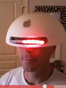 Humor Moment: iMac Cylon, an iMac G4 base “Lamp” transformed into a robot helmet :-P