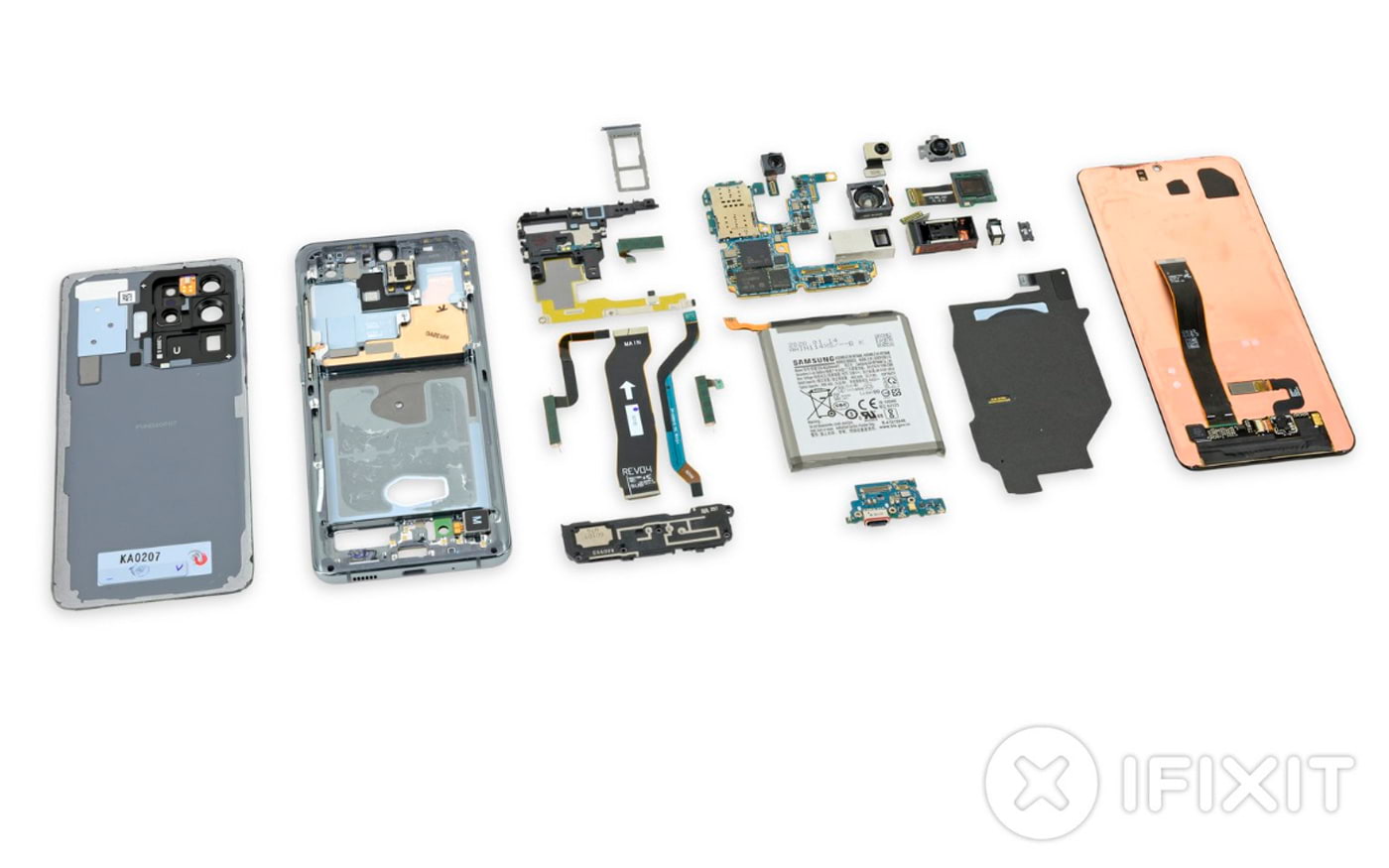 IFixIt disassembles the Galaxy S20 Ultra and smartphone receives a score of 3 on repairability