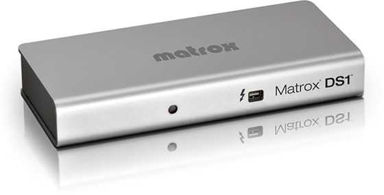 Matrox DS-1 expands capabilities of Macs using a single Thunderbolt connection