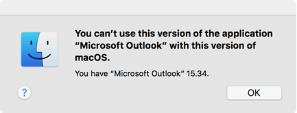 Office incompatible on macOS High Sierra